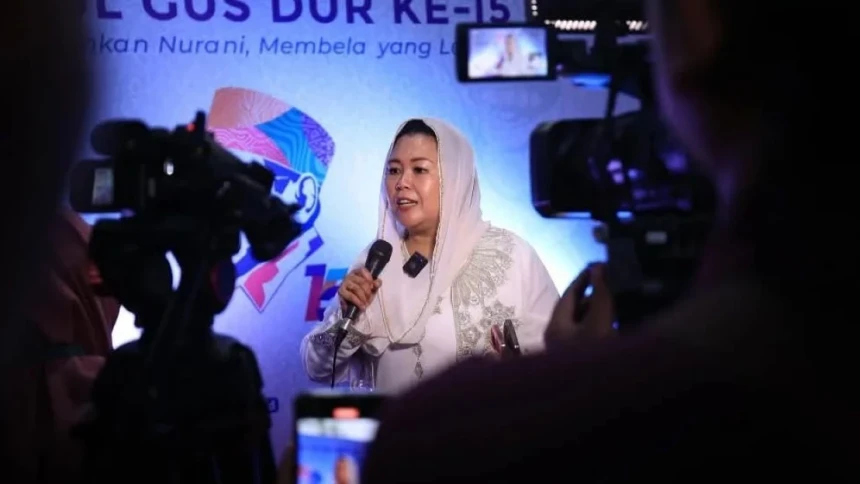 Ketua Panitia Pelaksana Haul Ke-15 Gus Dur, Hj Zannuba Ariffah Chafsoh (Yenny Wahid). (Foto: NU Online/Aji)