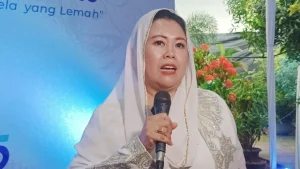 Ketua Panitia Pelaksana Haul Ke-15 Gus Dur, Hj Zannuba Ariffah Chafsoh atau Yenny Wahid. (Foto: NU Online/Aji)
